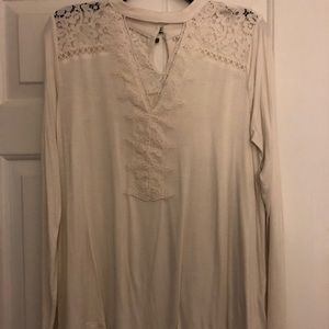 Lacey cream top. Worn once